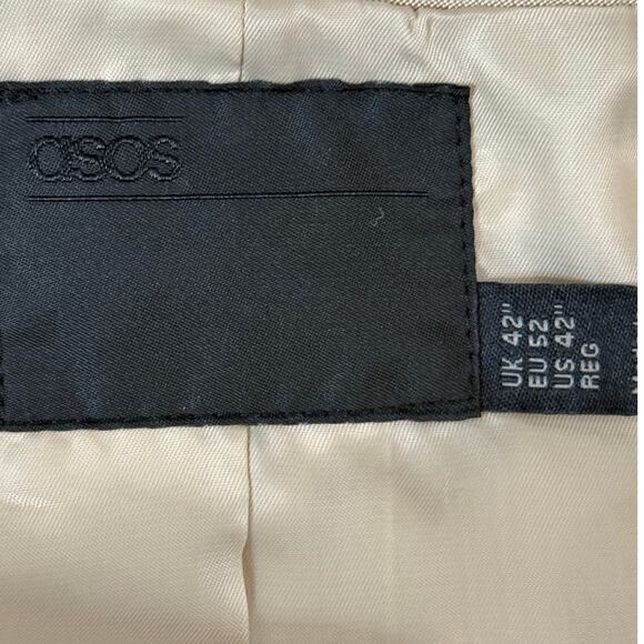 ASOS Blazer Men's Size 42" Tan Summer Lightweight - Picture 5 of 8